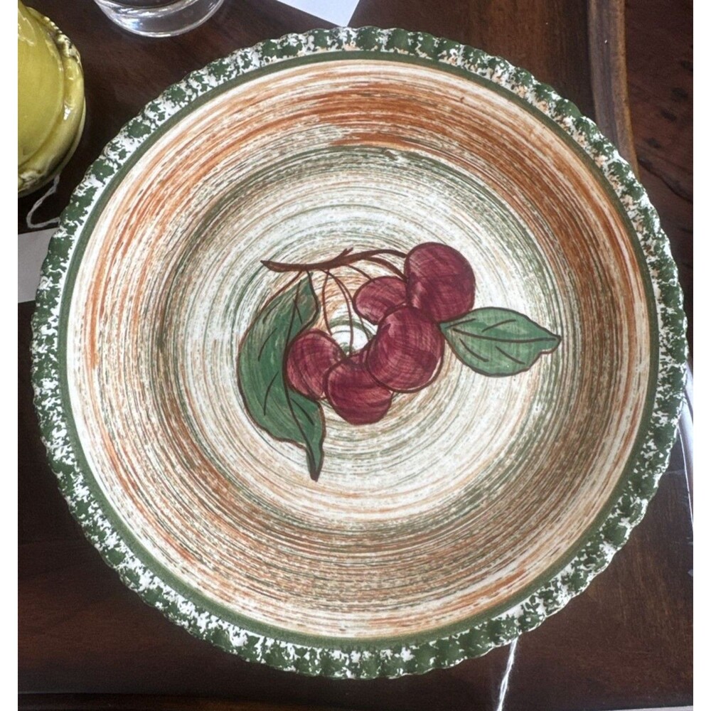 Set A Five Vintage Blue Ridge Pottery County Fair Salad Plates Collectible 1940s